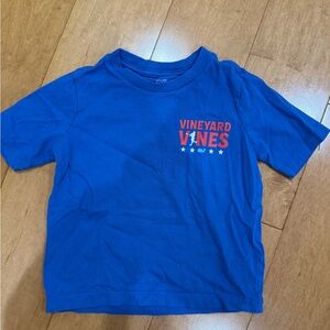 Vineyard Vines Bright Blue Tee with Red Logo